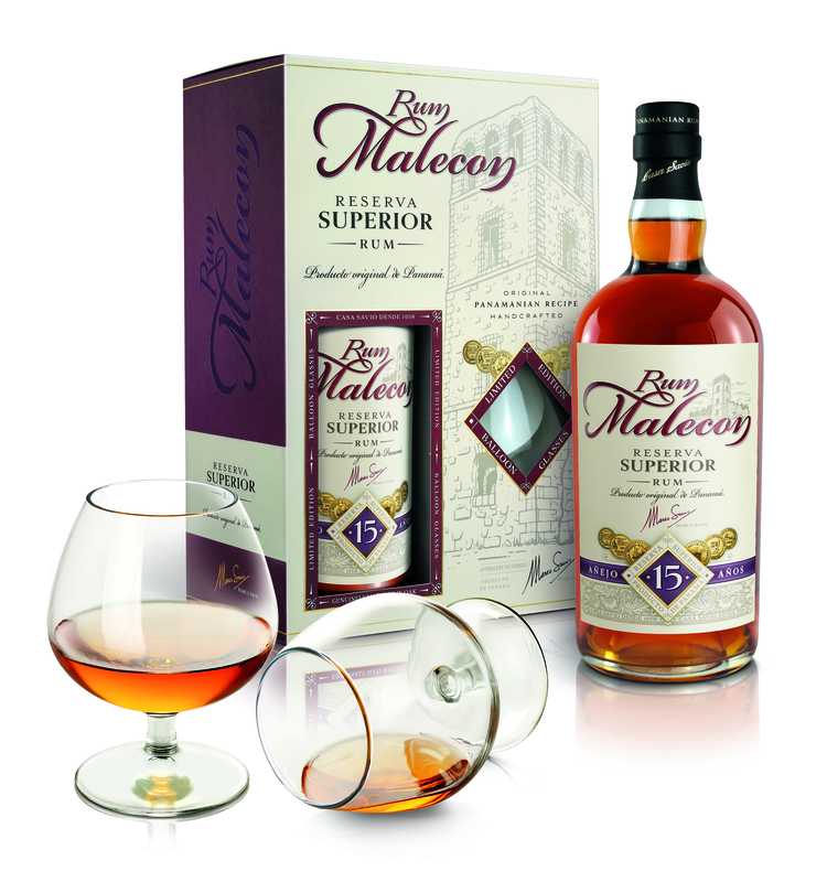 Rum Malecon 15 Y.O., GLASS SET - drinkbox.sk