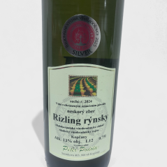 etiketa vína Peter Podola Rizling rýnsky 2024 – suché biele víno, neskorý zber etiketa vína Peter Podola Rizling rýnsky 2024 – suché biele víno, neskorý zber