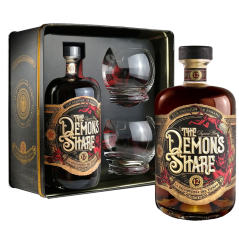The Demon’s Share 12 Y.O. v praktickom darčekovom balení s dvoma originálnymi pohármi.