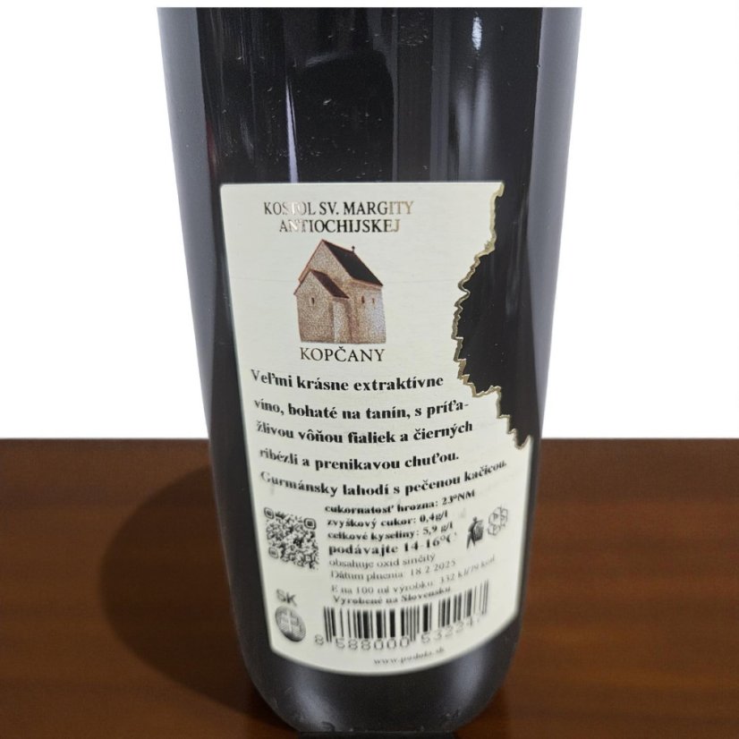 Peter Podola Cabernet Sauvignon 2023 zadna etiketa